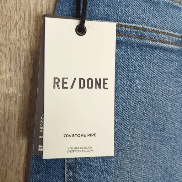 RE/DONE 70s Stove Pipe Jeans 30 New